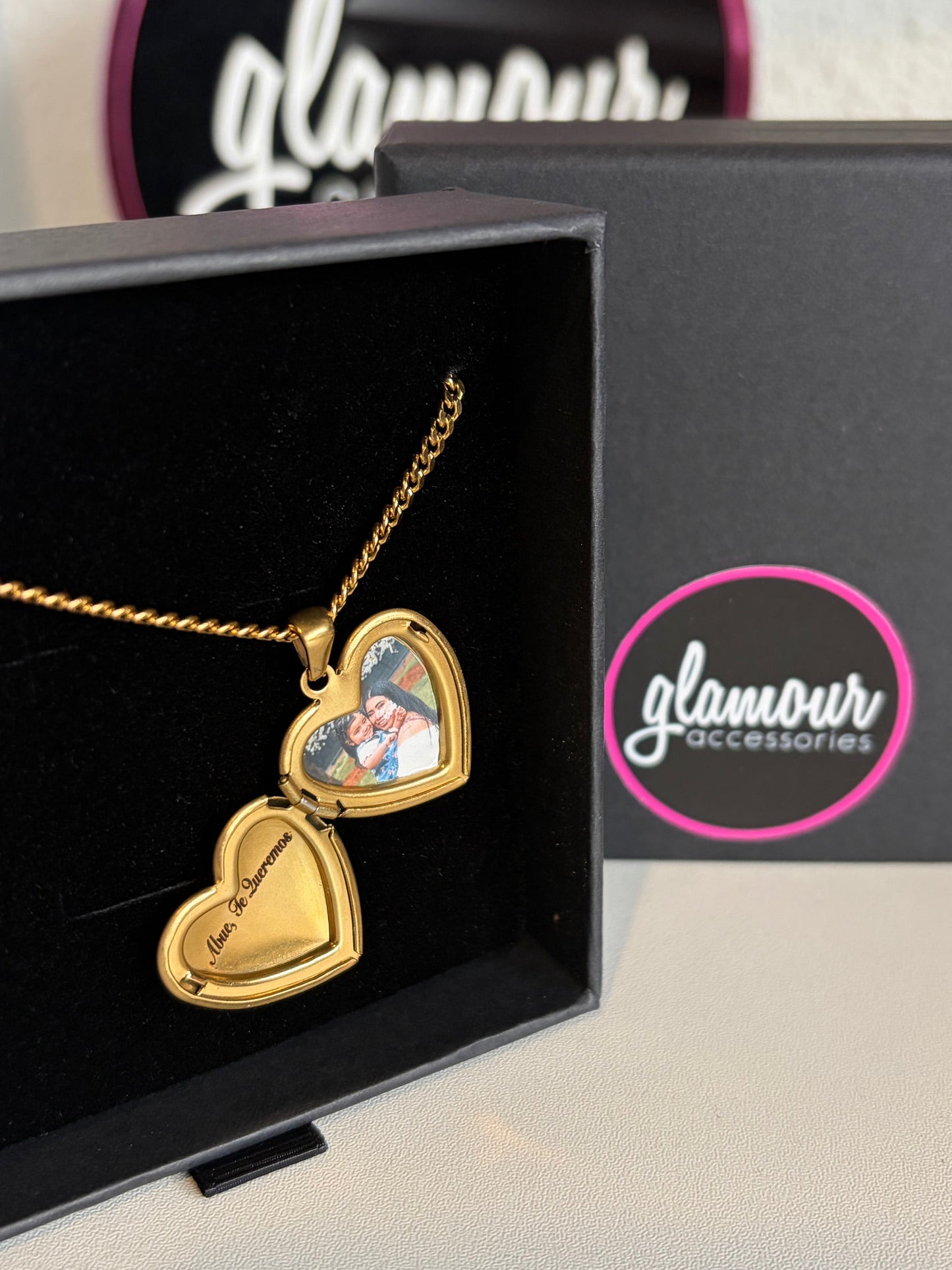 Personalized Heart locket with charm