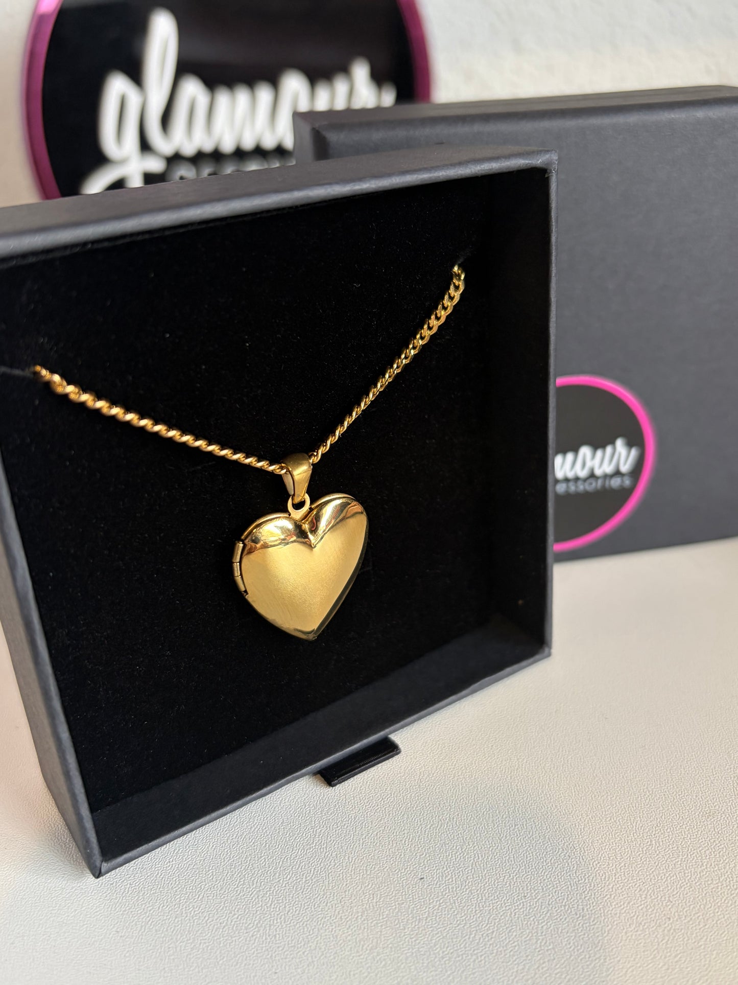 Personalized Heart locket with charm