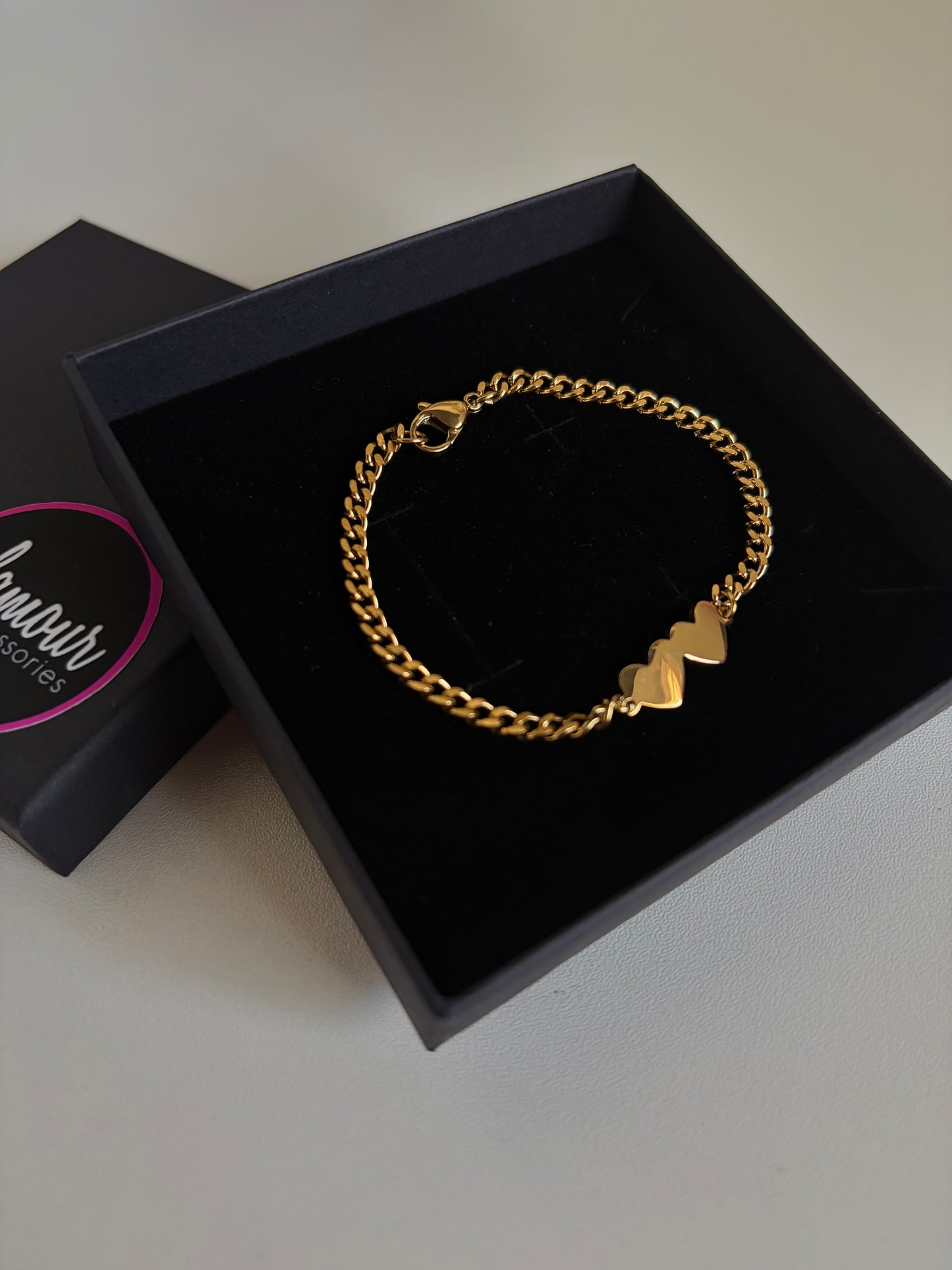 Double Mini heart bracelet