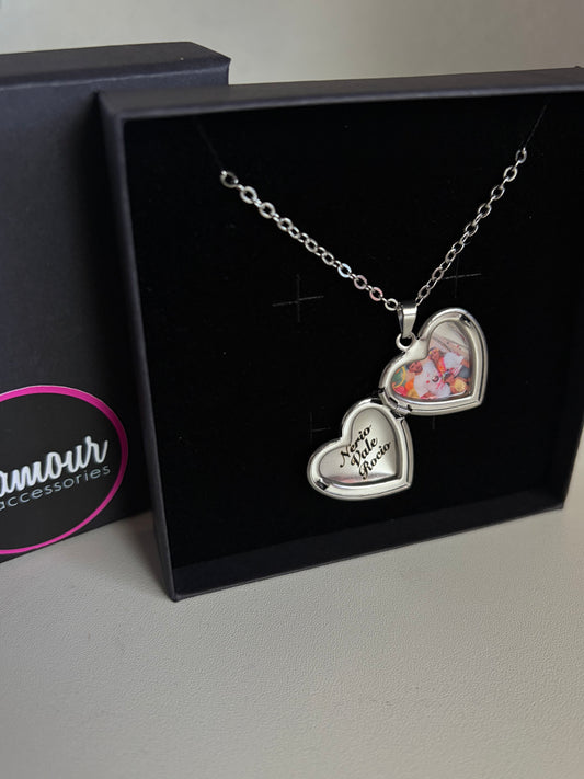 Personalized Steel Heart locket