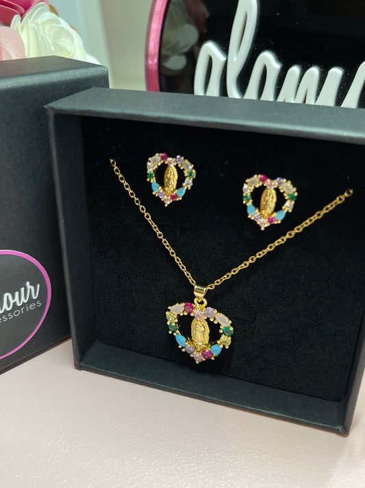 Virgencita Earring & Necklace set