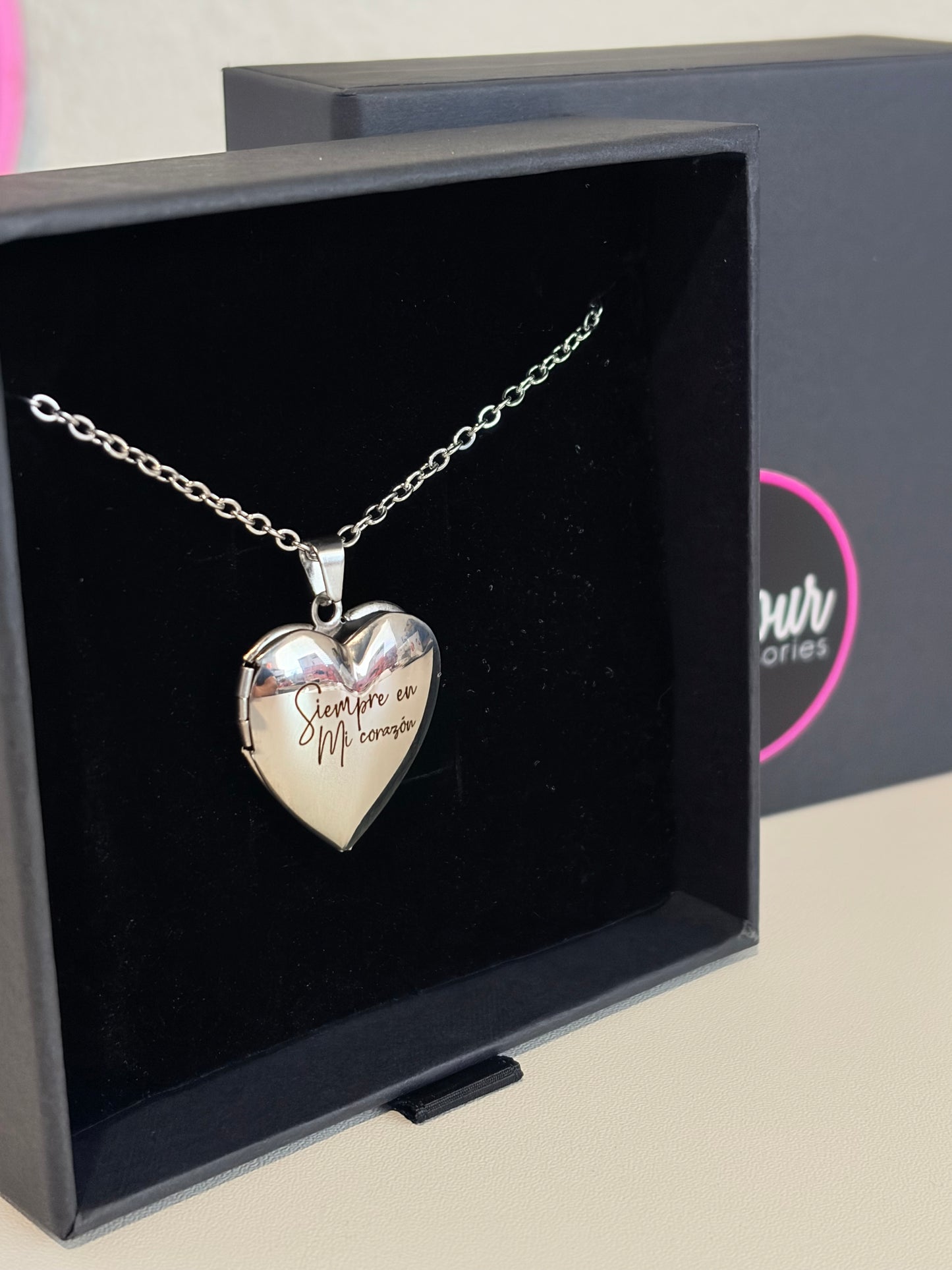 Personalized Steel Heart locket