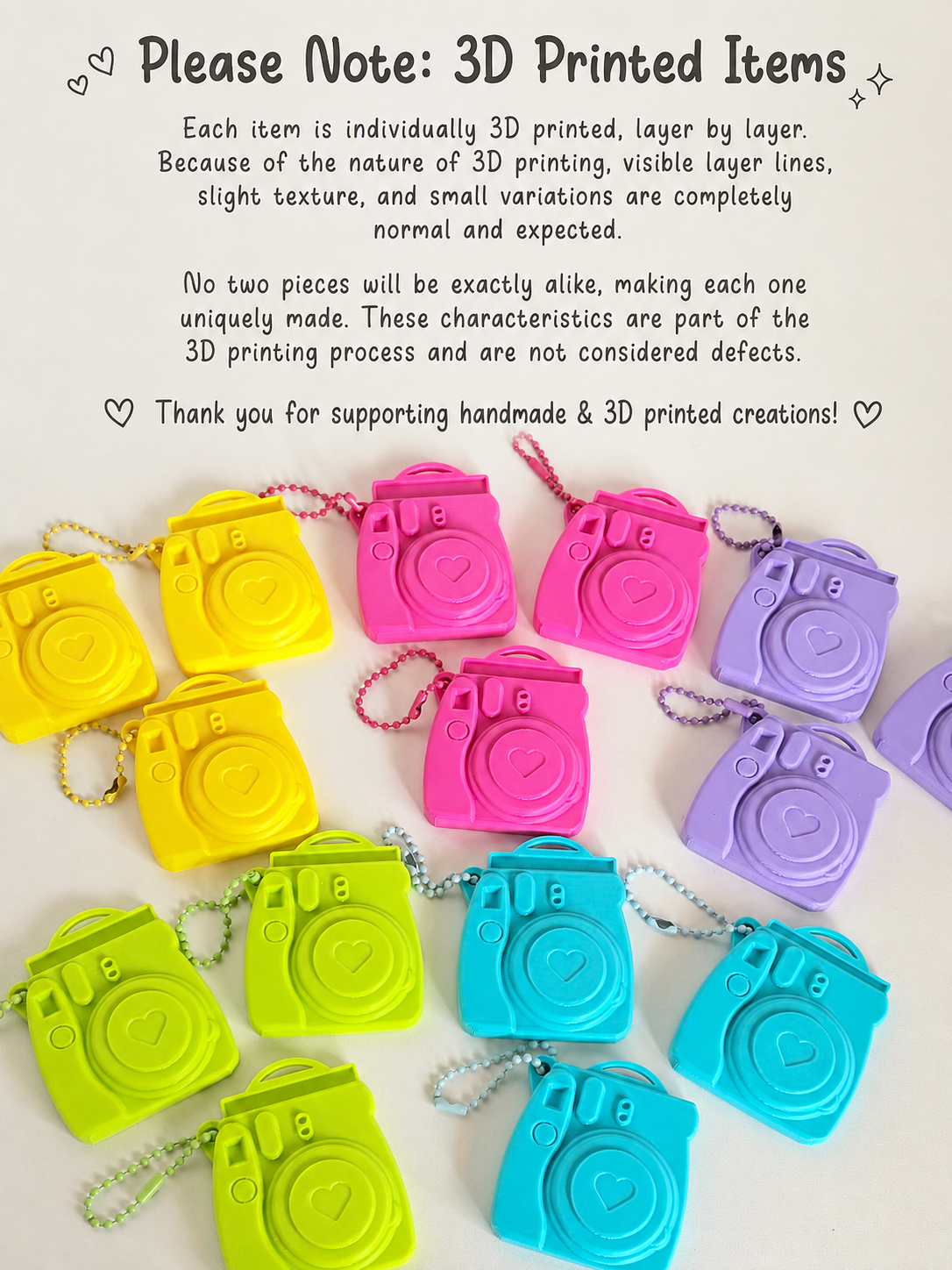 3D Mini Poloroid keychains
