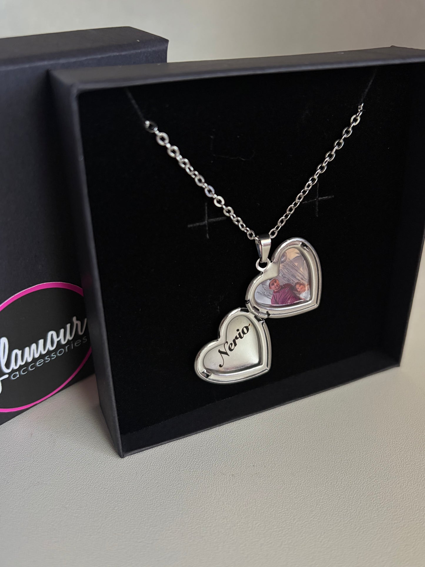 Personalized Steel Heart locket