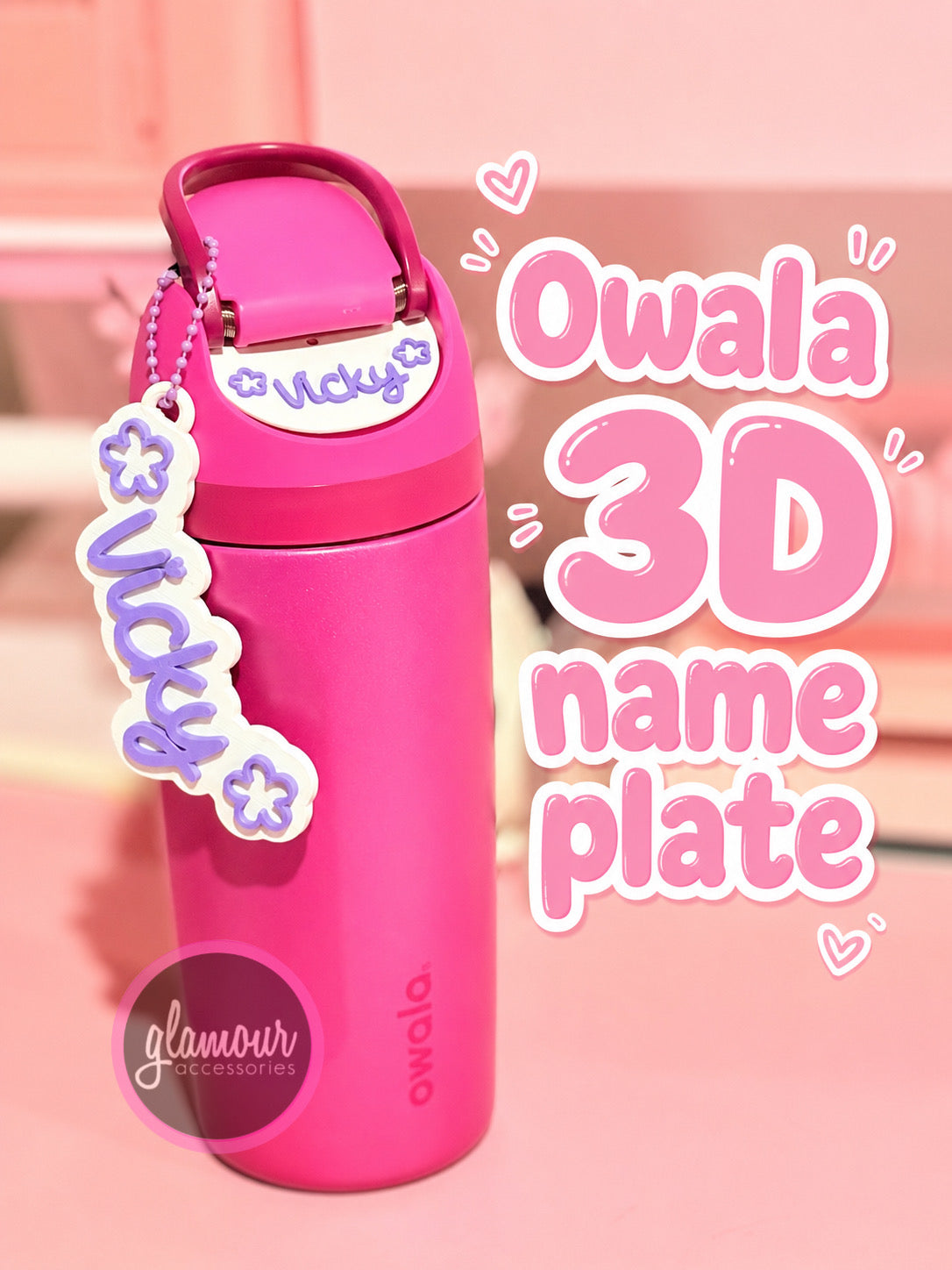 Owala tumbler name plate