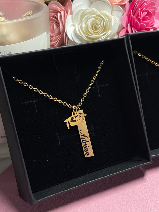 Personalized graduation necklace