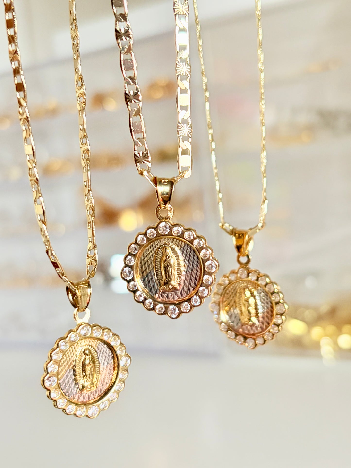 Virgencita necklace 22"