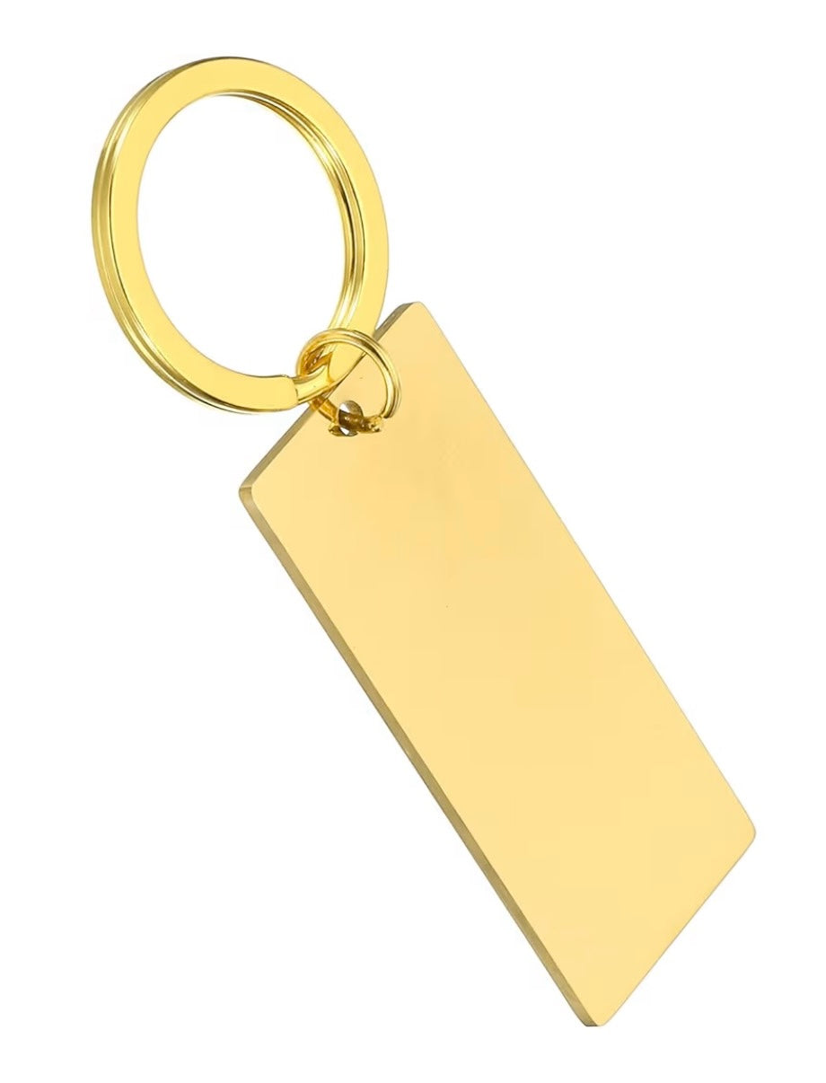 Rectangle personalized keychain