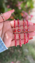 Load image into Gallery viewer, Red Crystal eye bracelet
