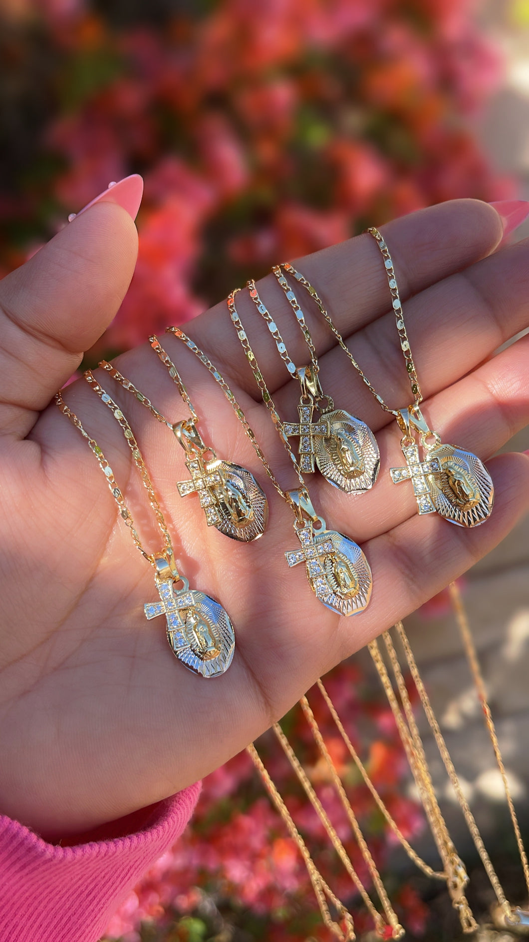 Virgencita & Cross necklace