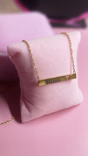 Load image into Gallery viewer, Personalized heart bar necklace
