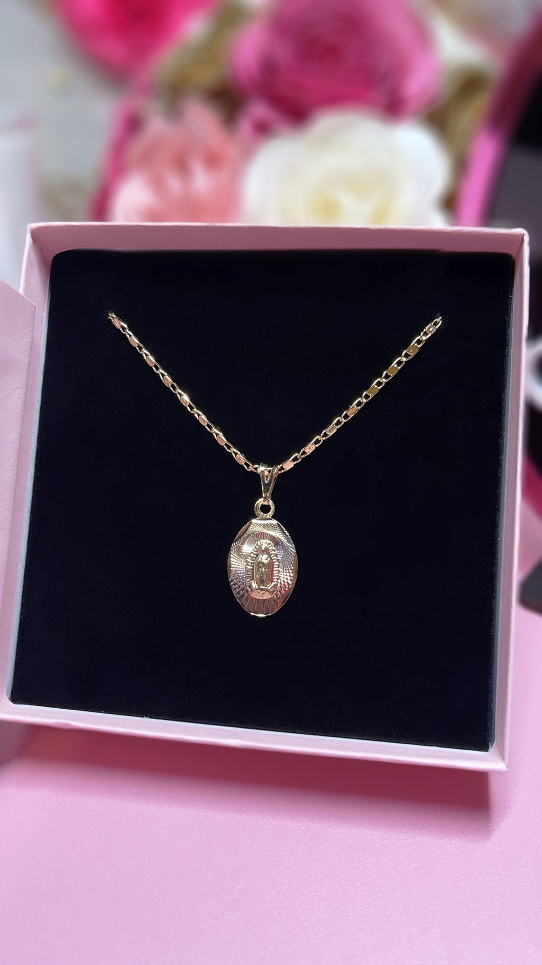 Oval Virgencita necklace