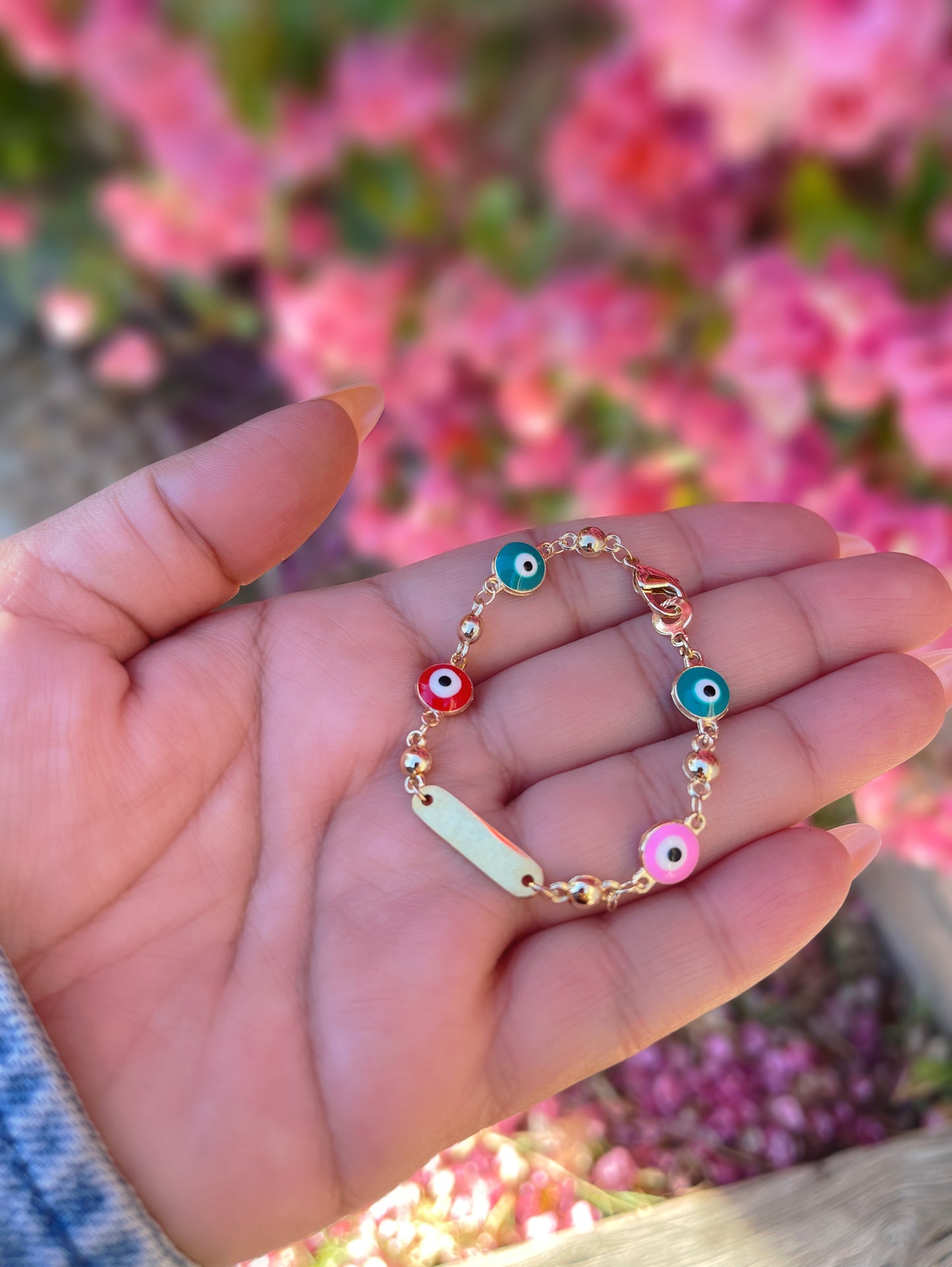 Pulsera de barra ojito personalizada para niños