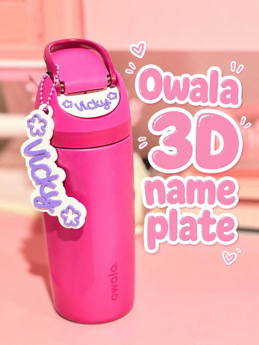 Owala tumbler name plate