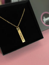 Load image into Gallery viewer, Personalized long bar necklace
