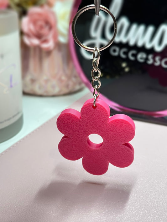 Pink Daisy keychain🌸