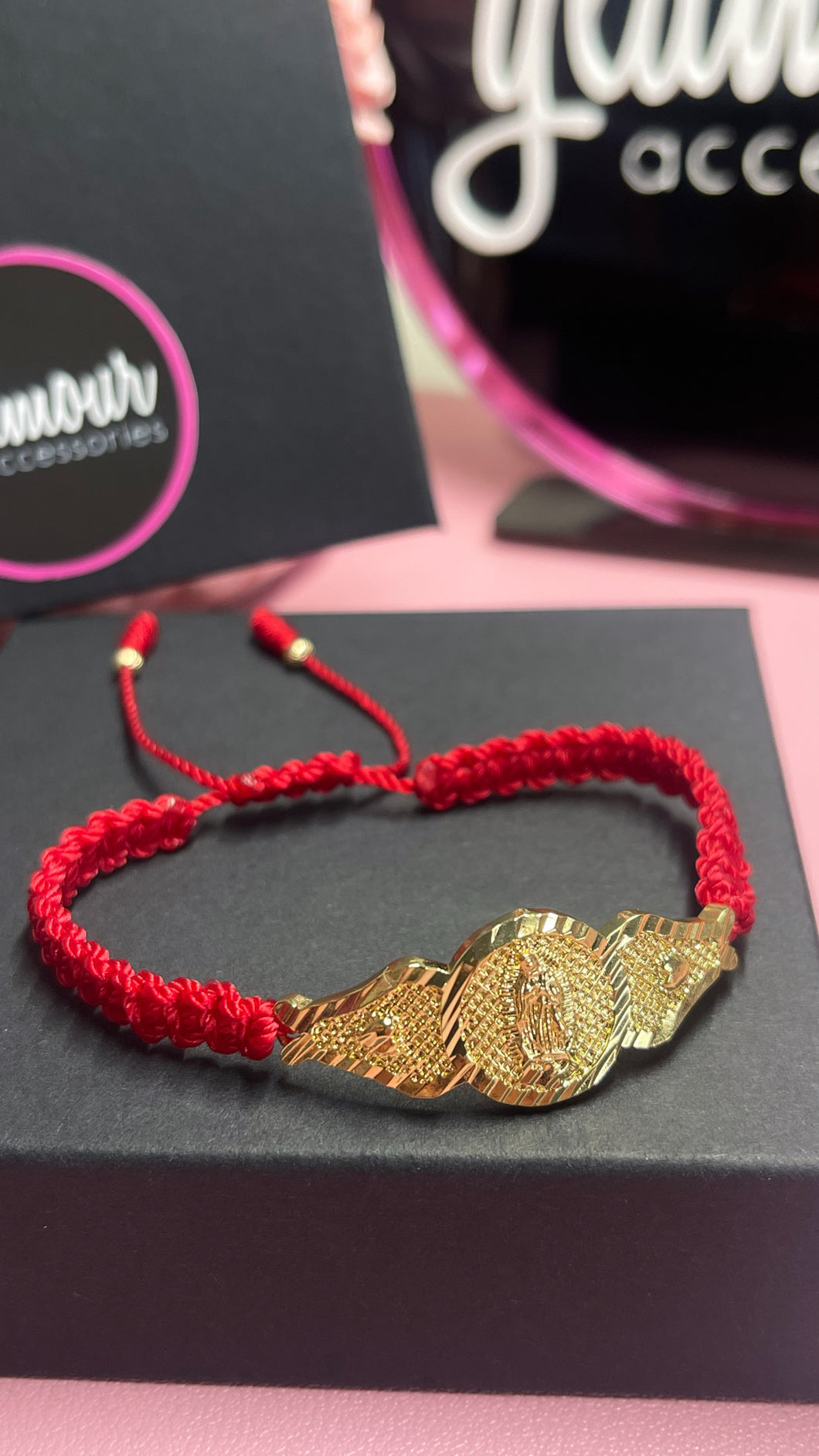 Red Virgencita bracelet