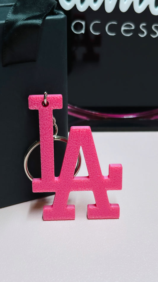 Pink LA keychain