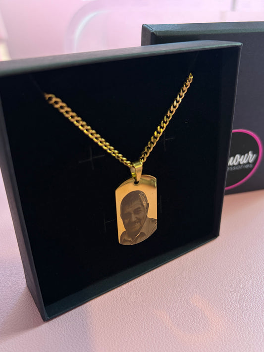 Personalized ID tag necklace