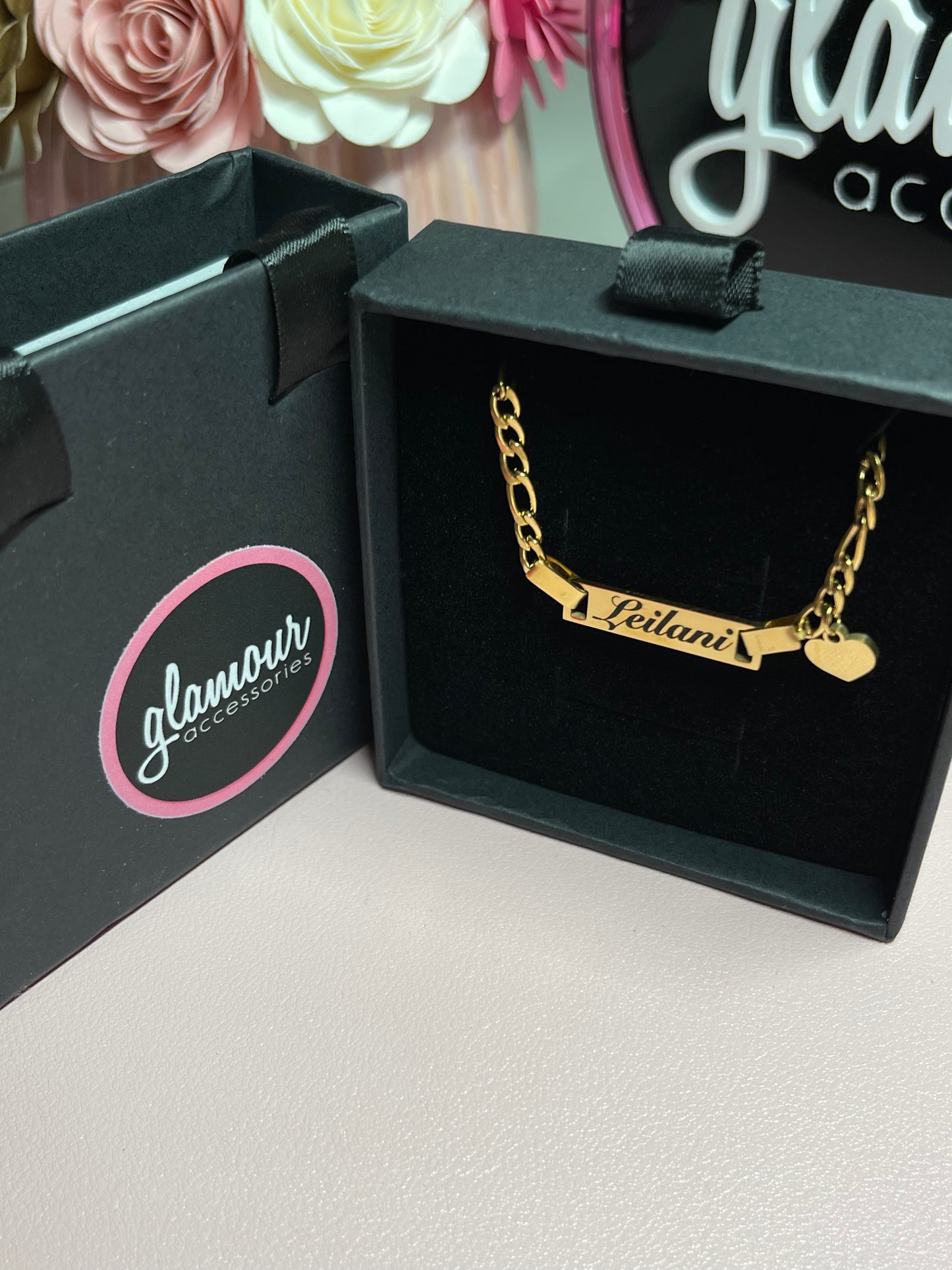 💕Child personalized bracelet - dangly heart