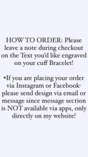 Load image into Gallery viewer, Personalized Cuff Bracelet
