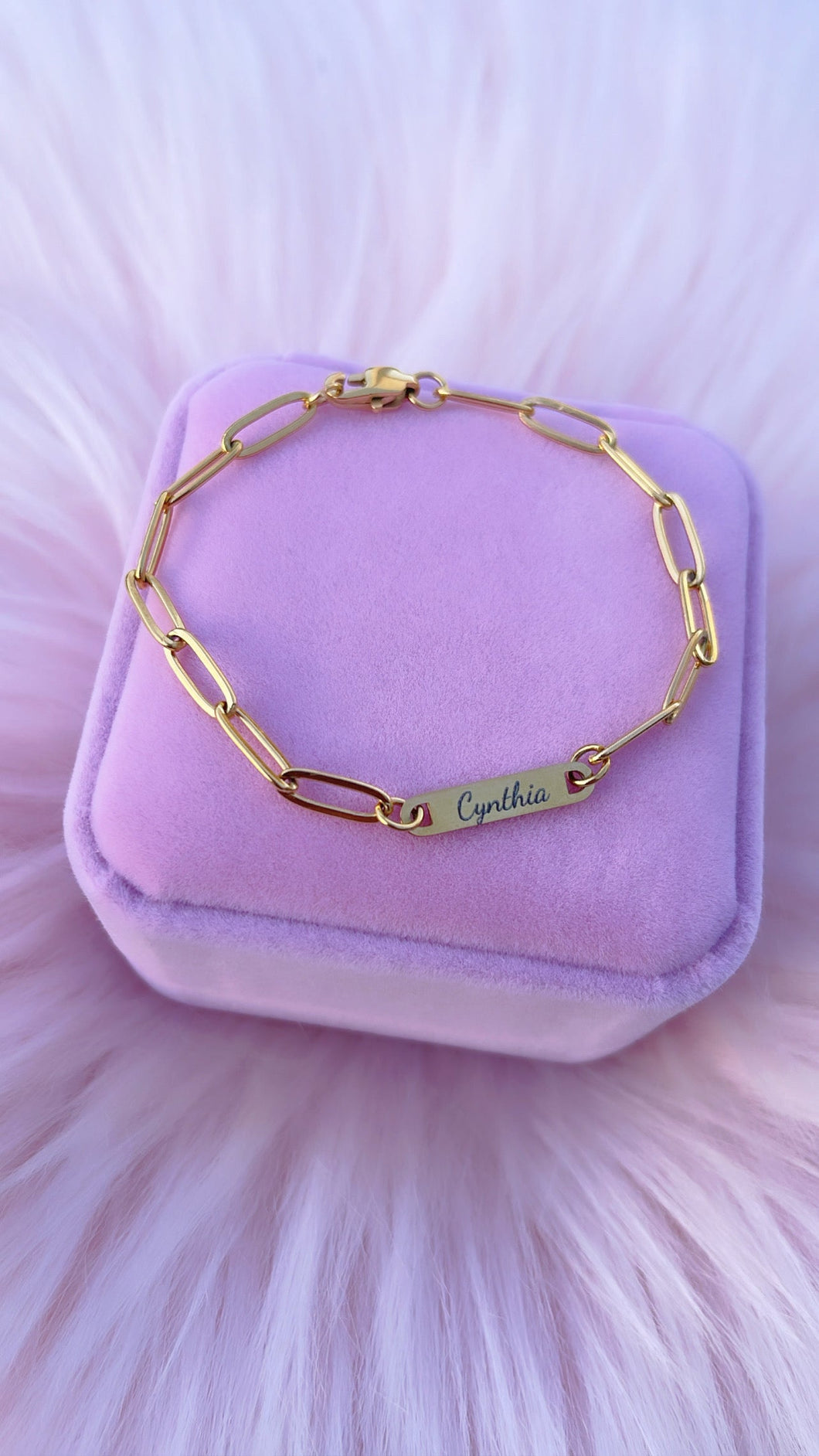 Personalized paper clip bracelet