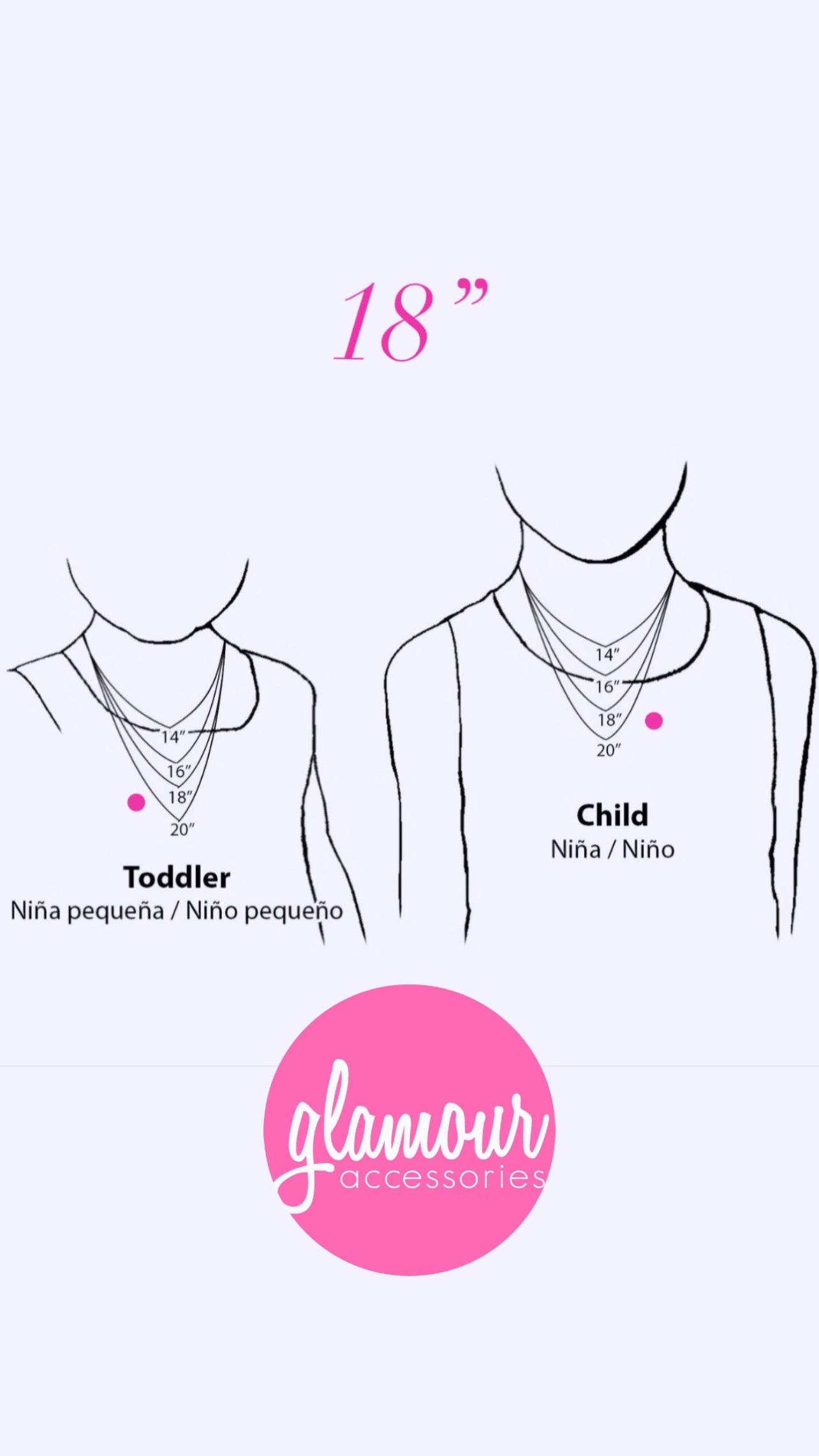 👧🏻👦🏻Collar Virgencita infantil- 18”