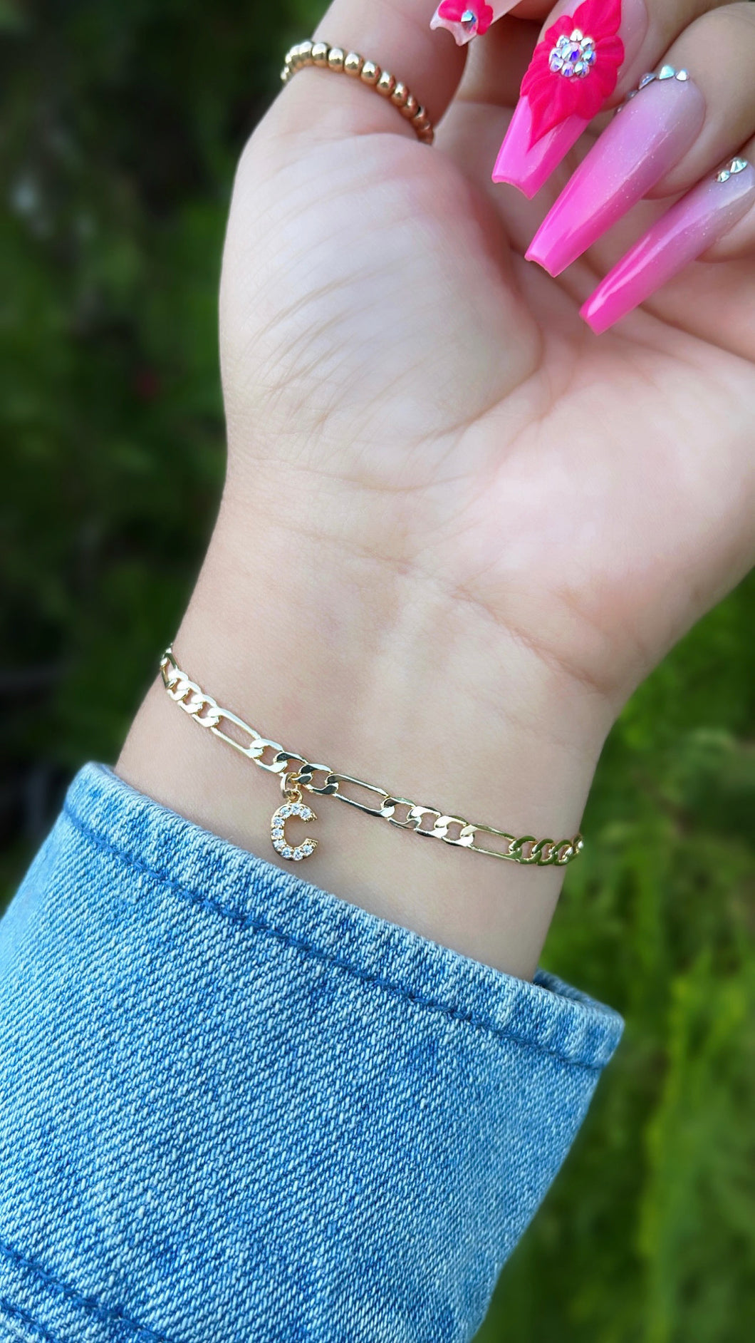 Initial charm bracelet