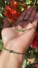 Load image into Gallery viewer, Green crystal Eye bracelet
