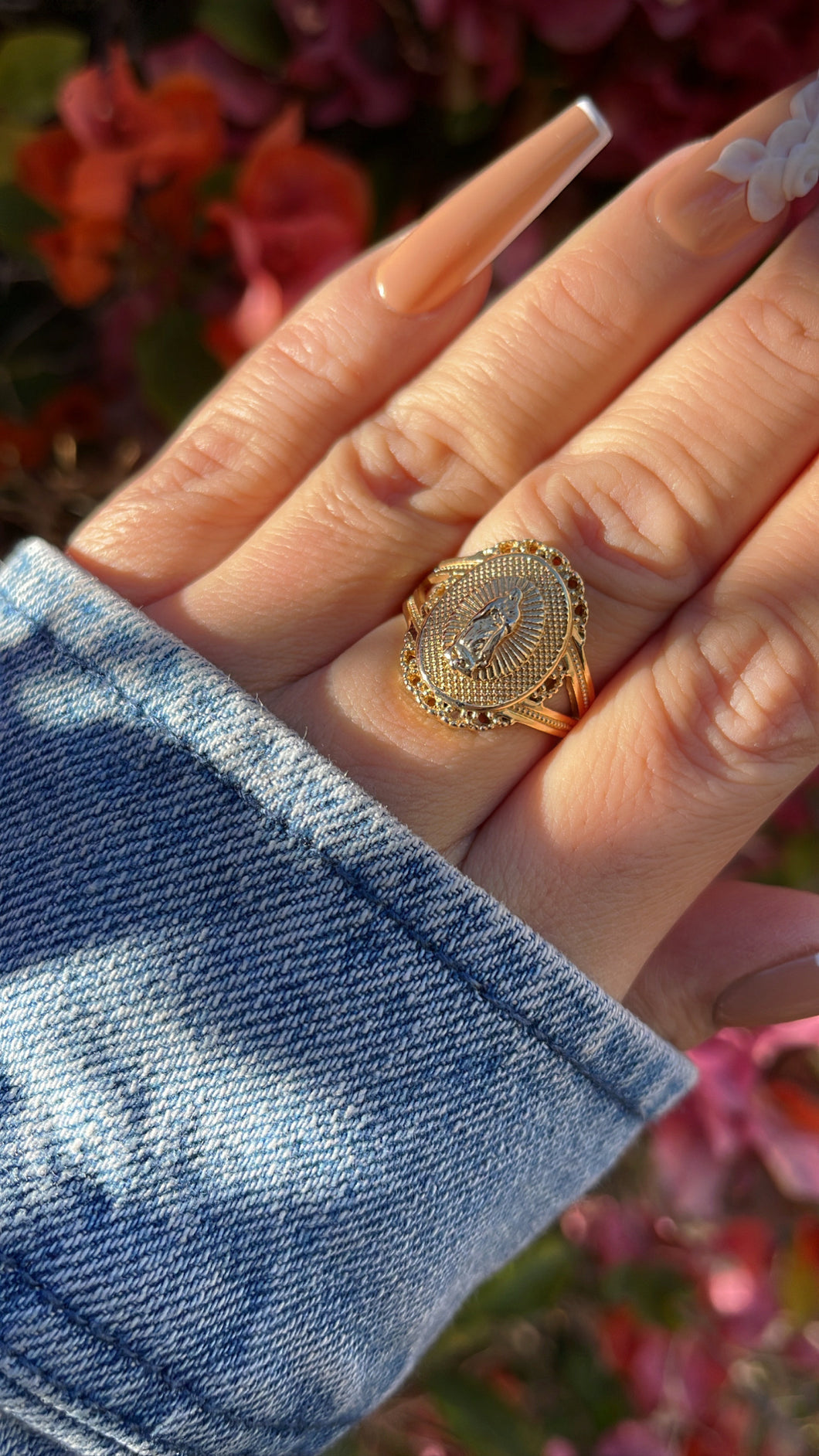 Oval Virgencita ring