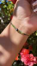 Load image into Gallery viewer, Green crystal Eye bracelet
